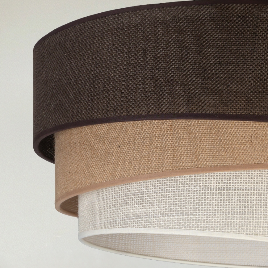 Brilagi - Lustre suspenso por cabo TRIO 3xE27/60W/230V diâmetro 60 cm castanho/bege/branco