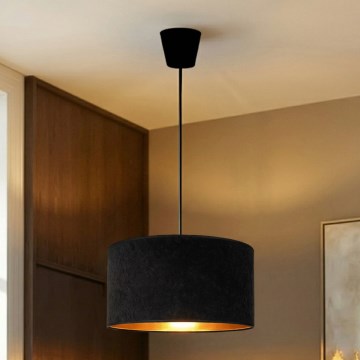 Brilagi - Lustre suspenso por cabo VELVET 1xE27/60W/230V Ø 40 cm preto/dourado
