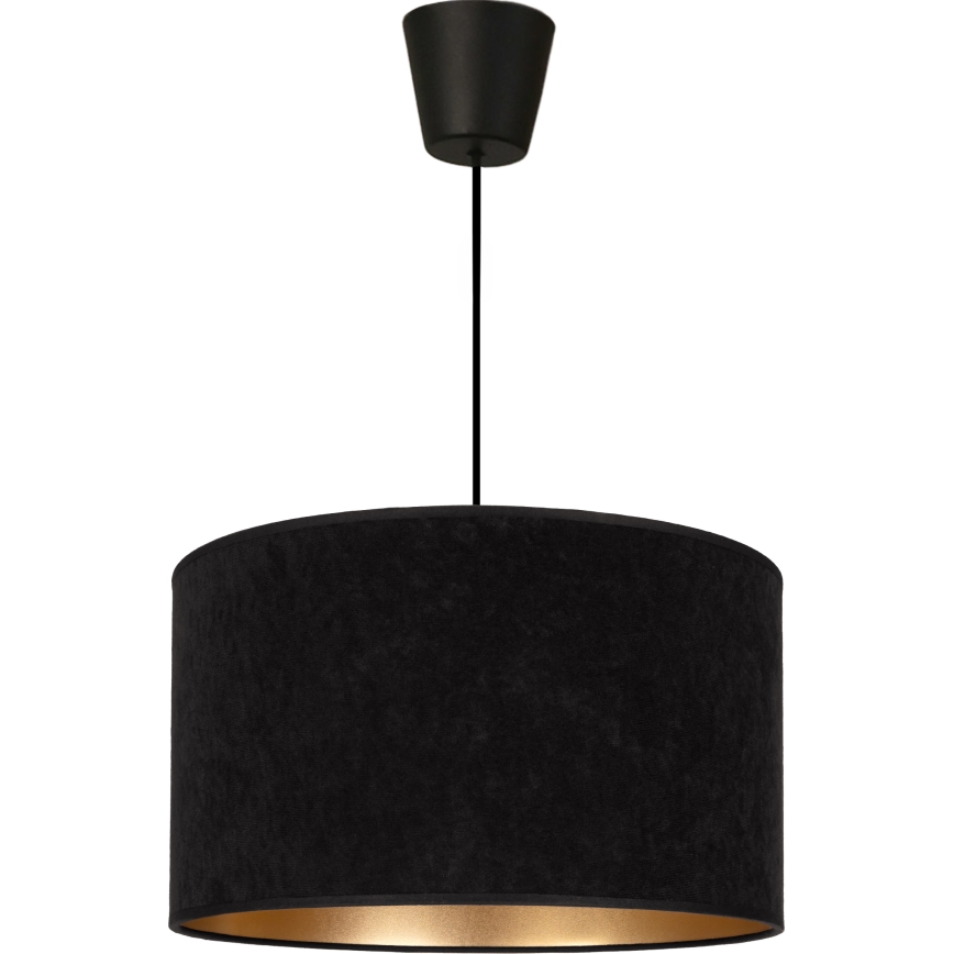 Brilagi - Lustre suspenso por cabo VELVET 1xE27/60W/230V Ø 40 cm preto/dourado