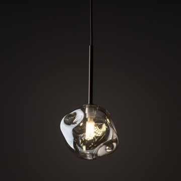 Brilagi - Lustre suspenso por cabo VULCANO 1xG9/8W/230V Ø 15 cm bronze/bege fumê