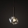 Brilagi - Lustre suspenso por cabo VULCANO 1xG9/8W/230V Ø 15 cm bronze/bege fumê