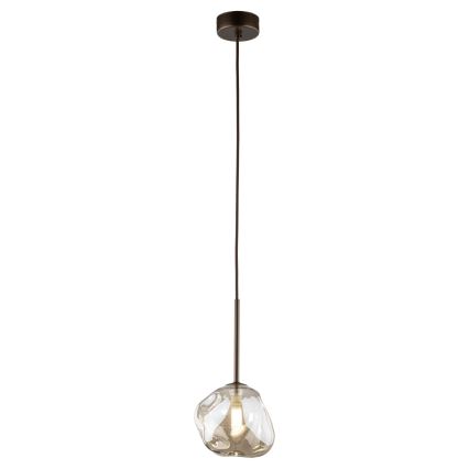Brilagi - Lustre suspenso por cabo VULCANO 1xG9/8W/230V Ø 15 cm bronze/bege fumê