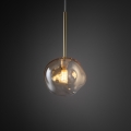 Brilagi - Lustre suspenso por cabo VULCANO 1xG9/8W/230V Ø 15 cm dourado/bege fumê