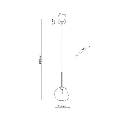 Brilagi - Lustre suspenso por cabo VULCANO 1xG9/8W/230V Ø 15 cm dourado/bege fumê