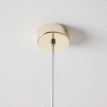 BRILAGI - Lustre suspenso por cabo VULCANO 1xG9/8W/230V Ø 15 cm dourado/bege fumê