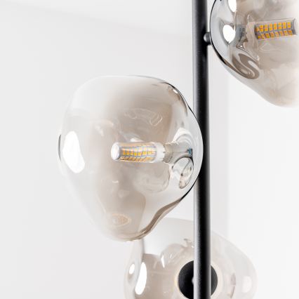 BRILAGI - Lustre suspenso por cabo VULCANO 3xG9/8W/230V preto/fumê