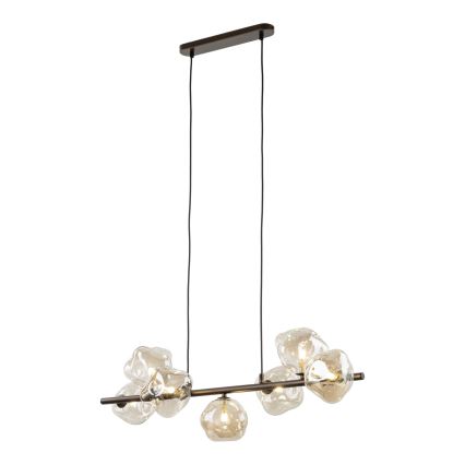 Brilagi - Lustre suspenso por cabo VULCANO 7xG9/8W/230V bronze/bege fumê