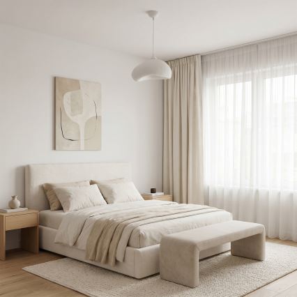 Brilagi - Lustre suspenso por cabo WABI SABI 1xE27/40W/230V diâmetro 32 cm branco