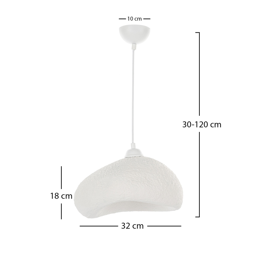 Brilagi - Lustre suspenso por cabo WABI SABI 1xE27/40W/230V diâmetro 32 cm branco