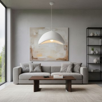 Brilagi - Lustre suspenso por cabo WABI SABI 1xE27/40W/230V diâmetro 52 cm branco