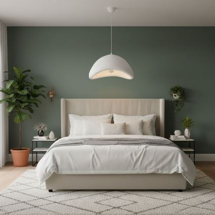 Brilagi - Lustre suspenso por cabo WABI SABI 1xE27/40W/230V diâmetro 52 cm branco