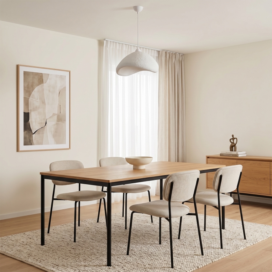 Brilagi - Lustre suspenso por cabo WABI SABI 1xE27/40W/230V diâmetro 52 cm branco