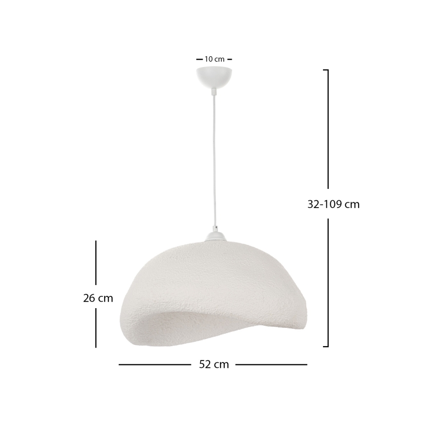 Brilagi - Lustre suspenso por cabo WABI SABI 1xE27/40W/230V diâmetro 52 cm branco