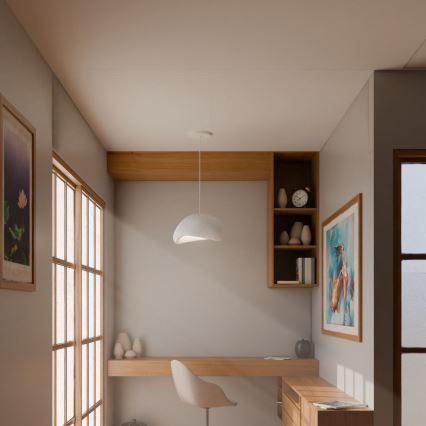 Brilagi - Lustre suspenso por cabo WABI SABI 1xE27/40W/230V Ø 35 cm branco