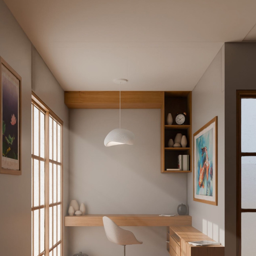 Brilagi - Lustre suspenso por cabo WABI SABI 1xE27/40W/230V Ø 35 cm branco