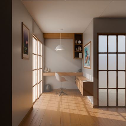 Brilagi - Lustre suspenso por cabo WABI SABI 1xE27/40W/230V Ø 35 cm branco