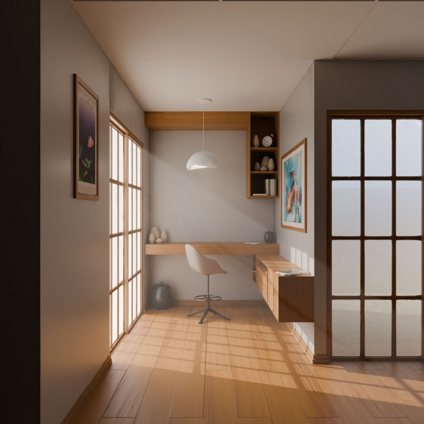 Brilagi - Lustre suspenso por cabo WABI SABI 1xE27/40W/230V Ø 35 cm branco