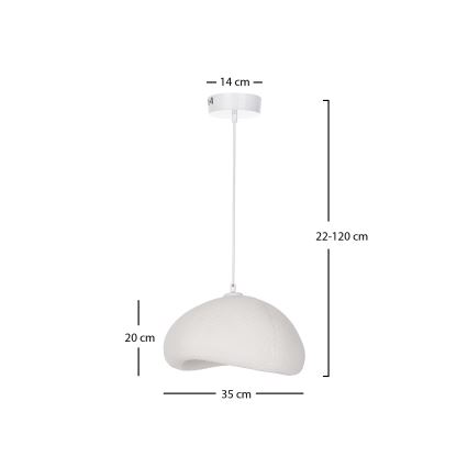Brilagi - Lustre suspenso por cabo WABI SABI 1xE27/40W/230V Ø 35 cm branco