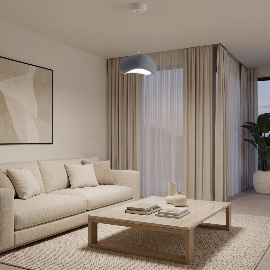 Brilagi - Lustre suspenso por cabo WABI SABI 1xE27/40W/230V Ø 35 cm cinzento