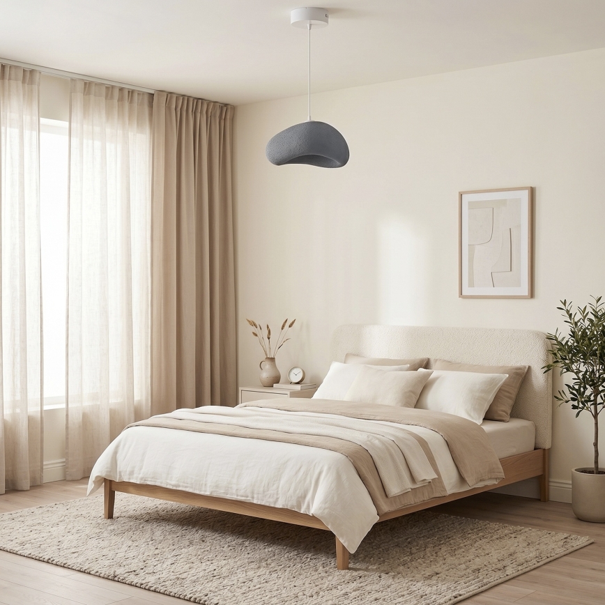 Brilagi - Lustre suspenso por cabo WABI SABI 1xE27/40W/230V Ø 35 cm cinzento