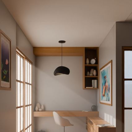 Brilagi - Lustre suspenso por cabo WABI SABI 1xE27/40W/230V Ø 35 cm preto