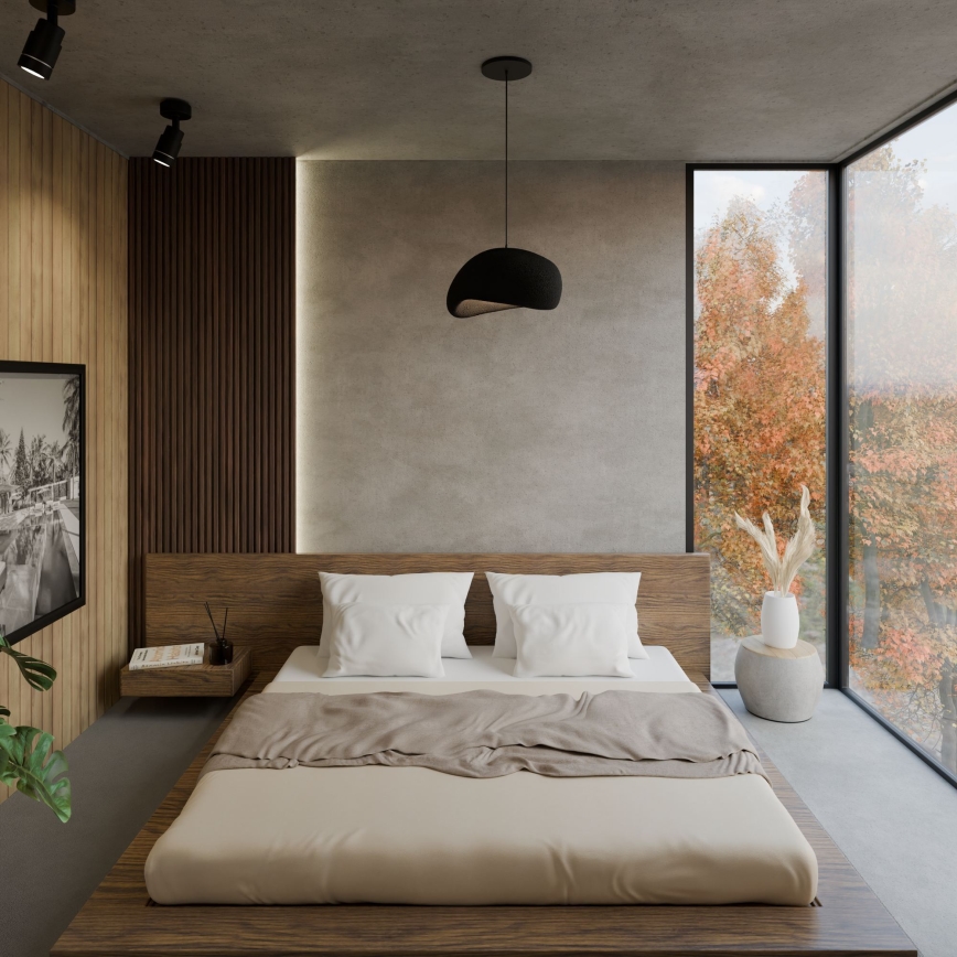 Brilagi - Lustre suspenso por cabo WABI SABI 1xE27/40W/230V Ø 35 cm preto