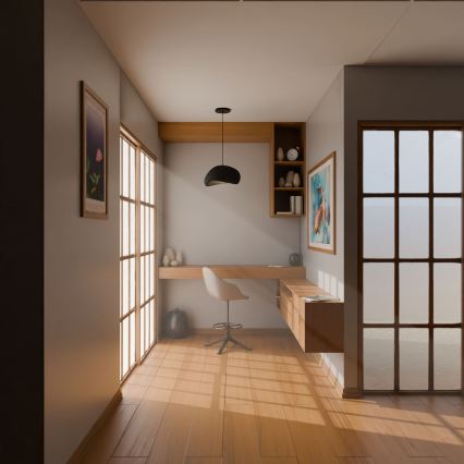 Brilagi - Lustre suspenso por cabo WABI SABI 1xE27/40W/230V Ø 35 cm preto