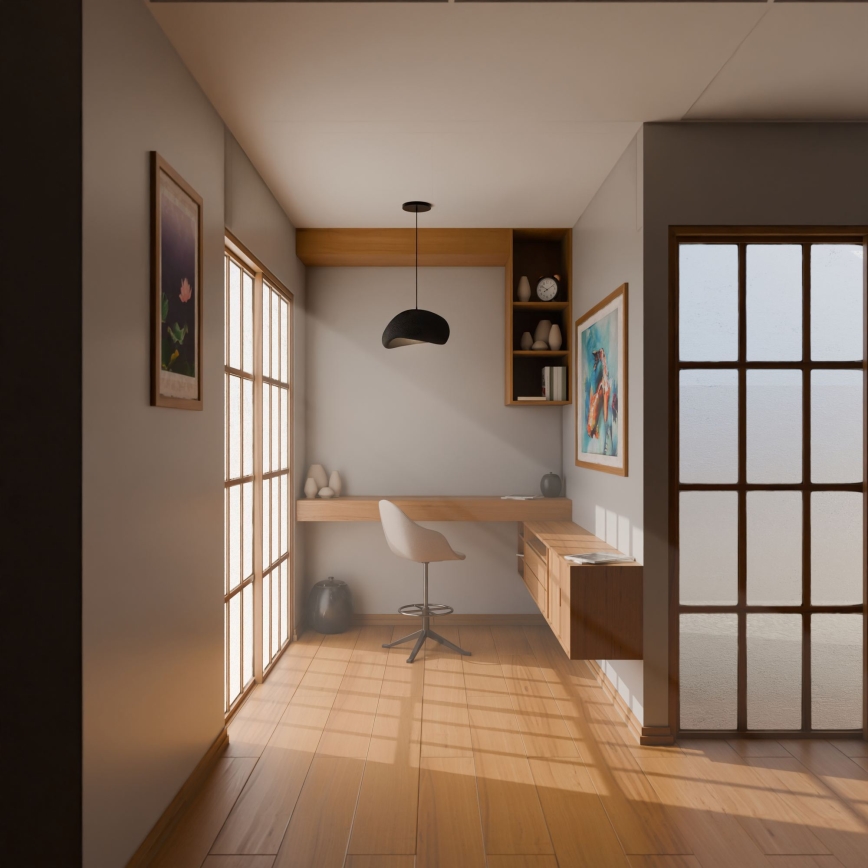 Brilagi - Lustre suspenso por cabo WABI SABI 1xE27/40W/230V Ø 35 cm preto