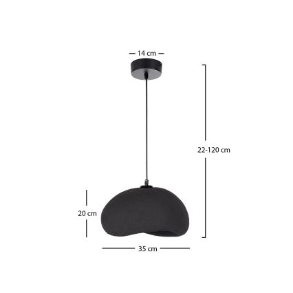 Brilagi - Lustre suspenso por cabo WABI SABI 1xE27/40W/230V Ø 35 cm preto