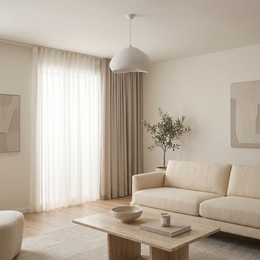 Brilagi - Lustre suspenso por cabo WABI SABI 1xE27/40W/230V Ø 50 cm branco
