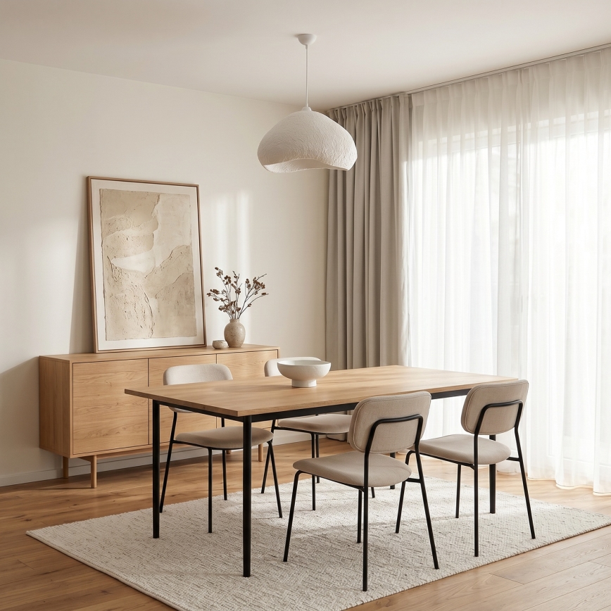 Brilagi - Lustre suspenso por cabo WABI SABI 1xE27/40W/230V Ø 50 cm branco
