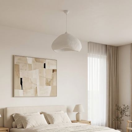 Brilagi - Lustre suspenso por cabo WABI SABI 1xE27/40W/230V Ø 50 cm branco