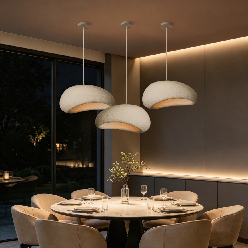 BRILAGI - Lustre suspenso por cabo WABI SABI 1xE27/60W/230V Ø 50 cm branco