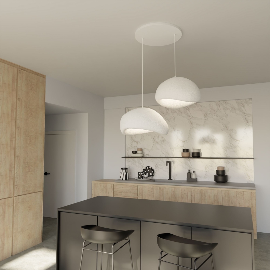 Brilagi - Lustre suspenso por cabo WABI SABI 2xE27/40W/230V branco