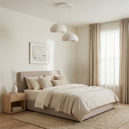 Brilagi - Lustre suspenso por cabo WABI SABI 2xE27/40W/230V Ø 60 cm branco