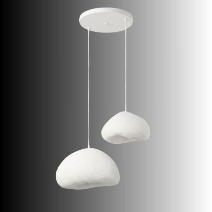 Brilagi - Lustre suspenso por cabo WABI SABI 2xE27/40W/230V Ø 70 cm branco