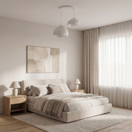 Brilagi - Lustre suspenso por cabo WABI SABI 2xE27/40W/230V Ø 70 cm branco