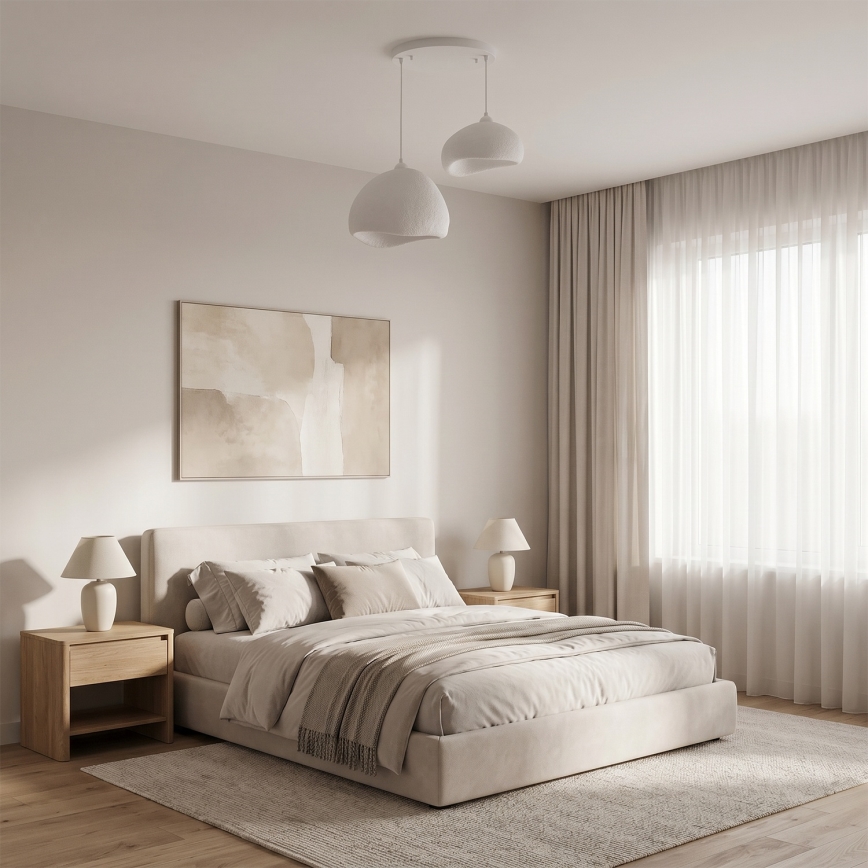Brilagi - Lustre suspenso por cabo WABI SABI 2xE27/40W/230V Ø 70 cm branco