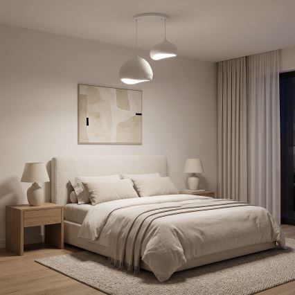Brilagi - Lustre suspenso por cabo WABI SABI 2xE27/40W/230V Ø 70 cm branco