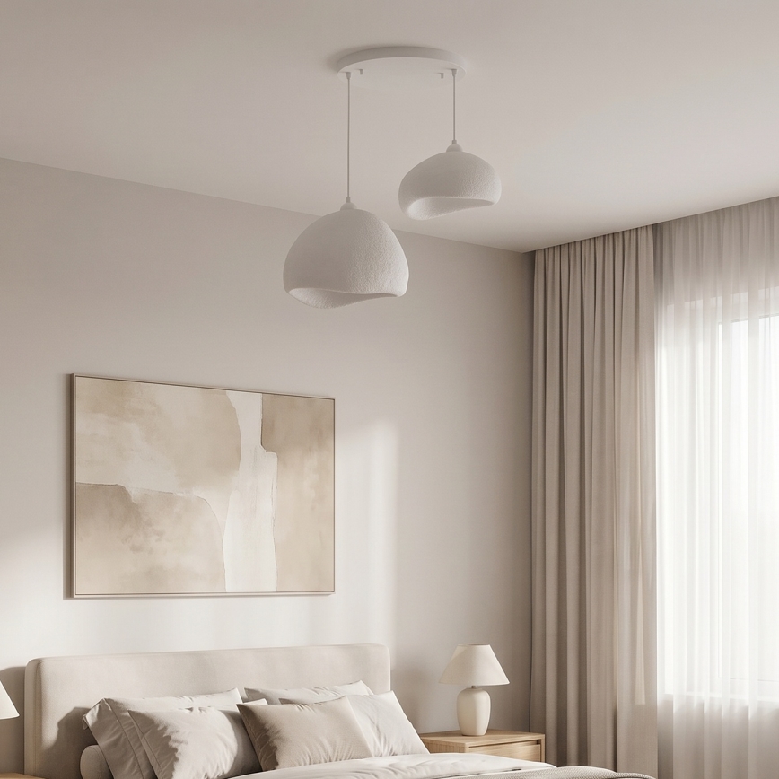 Brilagi - Lustre suspenso por cabo WABI SABI 2xE27/40W/230V Ø 70 cm branco