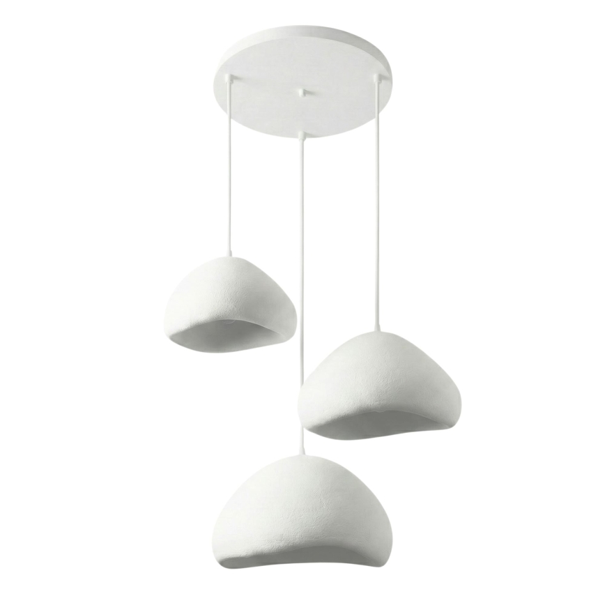 Brilagi - Lustre suspenso por cabo WABI SABI 3xE27/40W/230V Ø 82 cm branco