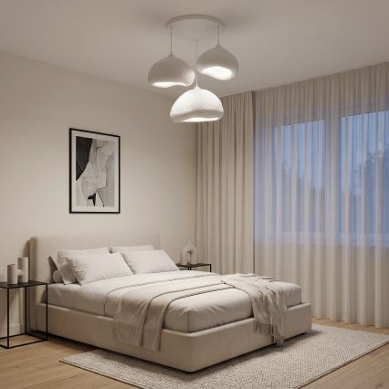 Brilagi - Lustre suspenso por cabo WABI SABI 3xE27/40W/230V Ø 82 cm branco