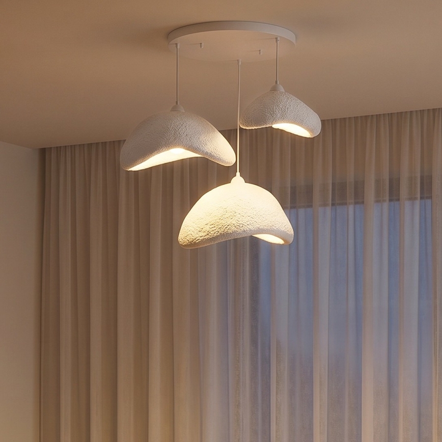 Brilagi - Lustre suspenso por cabo WABI SABI 3xE27/40W/230V Ø 82 cm branco