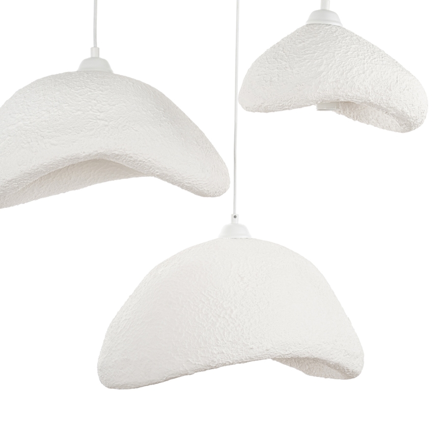 Brilagi - Lustre suspenso por cabo WABI SABI 3xE27/40W/230V Ø 82 cm branco