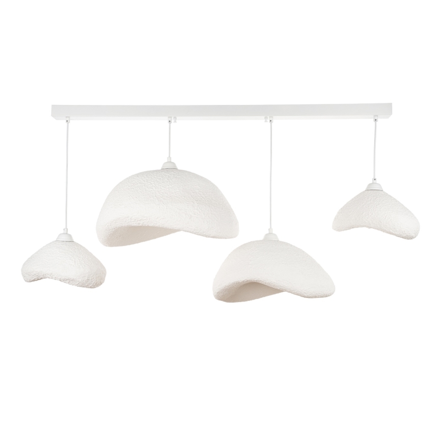 Brilagi - Lustre suspenso por cabo WABI SABI 4xE27/40W/230V branco