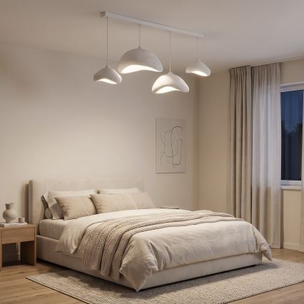 Brilagi - Lustre suspenso por cabo WABI SABI 4xE27/40W/230V branco