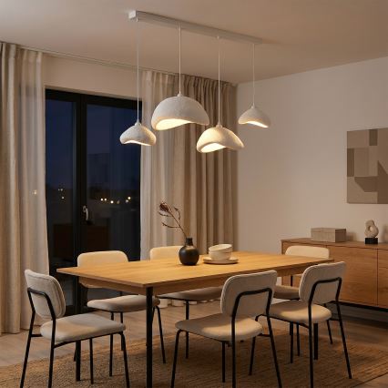 Brilagi - Lustre suspenso por cabo WABI SABI 4xE27/40W/230V branco