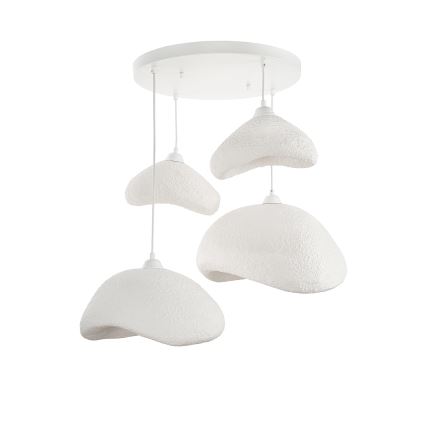 Brilagi - Lustre suspenso por cabo WABI SABI 4xE27/40W/230V Ø 90 cm branco