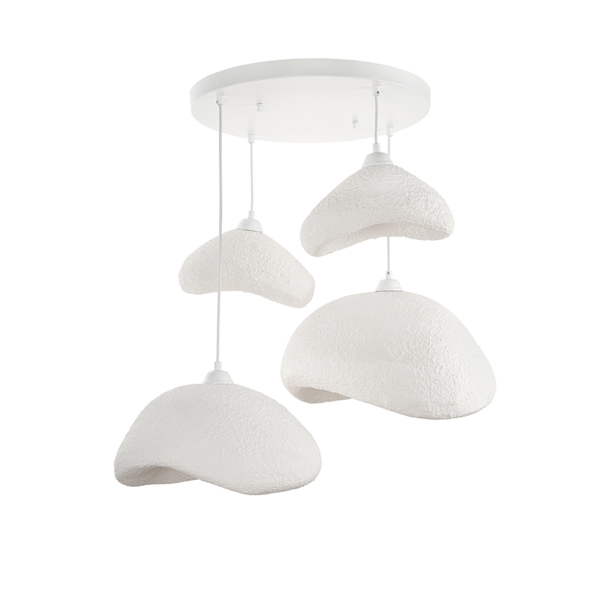 Brilagi - Lustre suspenso por cabo WABI SABI 4xE27/40W/230V Ø 90 cm branco