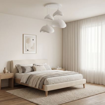 Brilagi - Lustre suspenso por cabo WABI SABI 4xE27/40W/230V Ø 90 cm branco